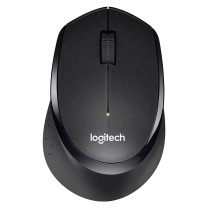 罗技 Logitech 无线静音鼠标 M330 带2.4G接收器-USB (黑色)