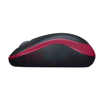 罗技 Logitech 无线鼠标 M186 带2.4G接收器-USB (黑色红边)