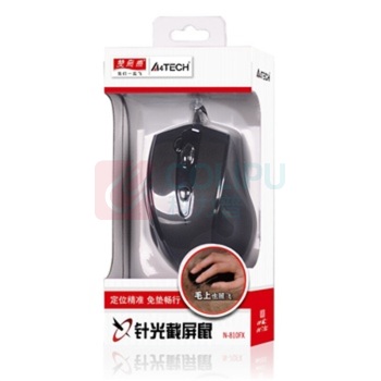 双飞燕 A4TECH 有线鼠标 N-810FX USB (黑色) 3200dpi中手适用