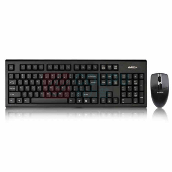 双飞燕 A4TECH 键鼠套装 3100N 无线 (黑色)