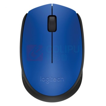 罗技 Logitech 无线鼠标 M170 带2.4G接收器-USB (蓝色)