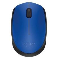 罗技 Logitech 无线鼠标 M170 带2.4G接收器-USB (蓝色)
