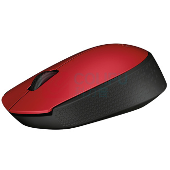 罗技 Logitech 无线鼠标 M170 带2.4G接收器-USB (红色)