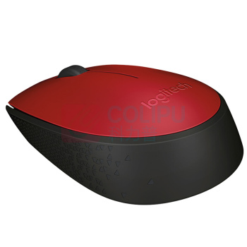 罗技 Logitech 无线鼠标 M170 带2.4G接收器-USB (红色)