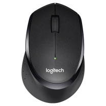 罗技 Logitech 无线鼠标 B330 带2.4G接收器-USB (黑色) 静音