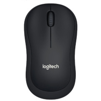 罗技 Logitech 无线鼠标 B220 带2.4G接收器-USB (黑色) 静音