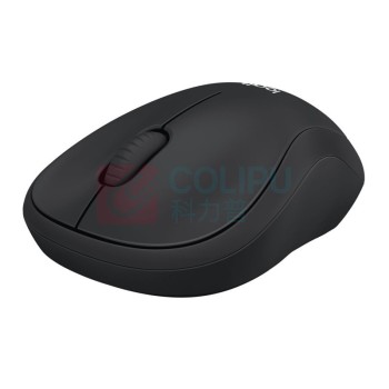 罗技 Logitech 无线鼠标 B220 带2.4G接收器-USB (黑色) 静音