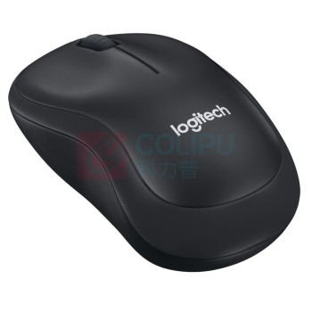 罗技 Logitech 无线鼠标 B220 带2.4G接收器-USB (黑色) 静音