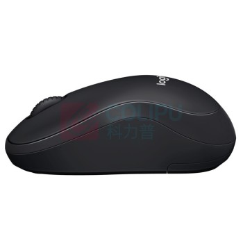 罗技 Logitech 无线鼠标 B220 带2.4G接收器-USB (黑色) 静音