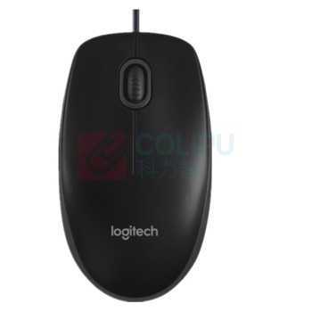 罗技 Logitech 有线鼠标 B100 有线+USB (黑色)