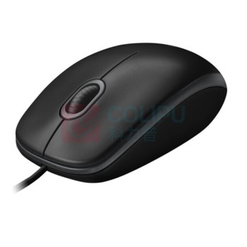 罗技 Logitech 有线鼠标 B100 有线+USB (黑色)