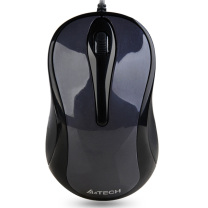 双飞燕 A4TECH 鼠标 N-360 有线 (高亮铁灰) 中手适用型<2000dpi