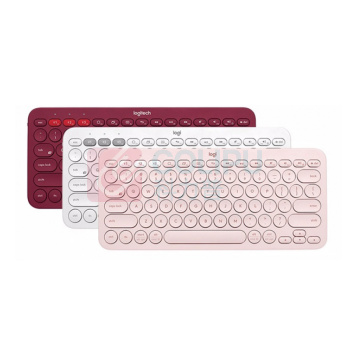罗技 Logitech 蓝牙键盘 k380 (白色、黑色、红色、粉色)
