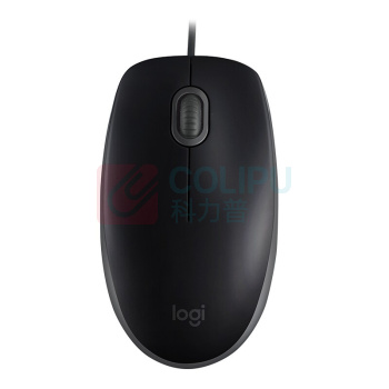 罗技 Logitech 有线鼠标 M110 有线+USB (黑色)