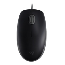罗技 Logitech 有线鼠标 M110 有线+USB (黑色)