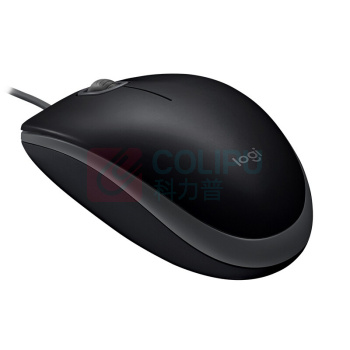 罗技 Logitech 有线鼠标 M110 有线+USB (黑色)