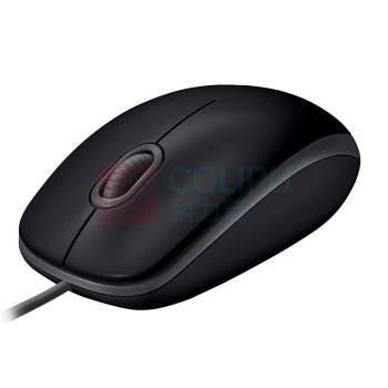 罗技 Logitech 有线鼠标 M110 有线+USB (黑色)