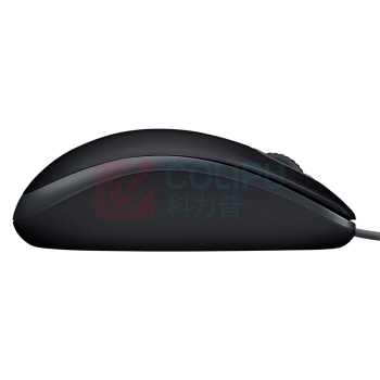 罗技 Logitech 有线鼠标 M110 有线+USB (黑色)