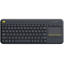 罗技 Logitech 无线触控式键盘 K400 PLUS 带2.4G接收器-USB (黑色)