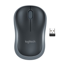 罗技 Logitech 无线鼠标 M186 带2.4G接收器-USB (灰黑)