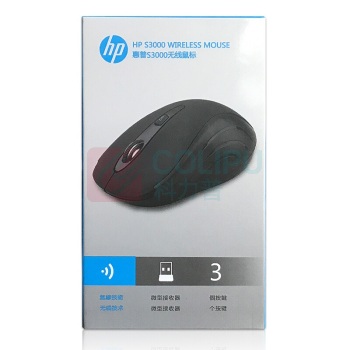 惠普 HP 无线鼠标 S3000 无线 USB接口 (黑色) (T7B41PA)