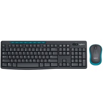 罗技 Logitech 无线键鼠套装 MK275 带2.4G接收器-USB (黑蓝色)