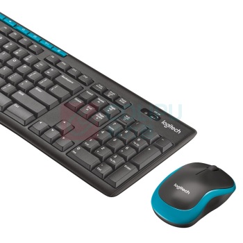 罗技 Logitech 无线键鼠套装 MK275 带2.4G接收器-USB (黑蓝色)