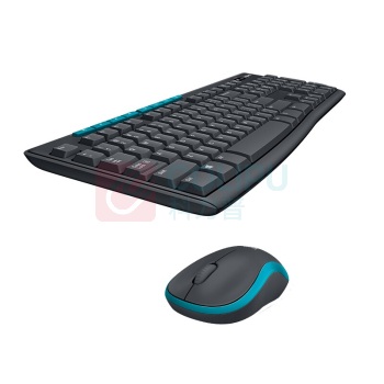 罗技 Logitech 无线键鼠套装 MK275 带2.4G接收器-USB (黑蓝色)
