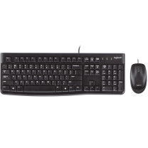 罗技 Logitech 有线键鼠套装 MK120 有线+USB (黑色)