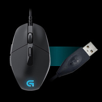 罗技 Logitech 电竞游戏鼠标 GG302 (黑) 有线