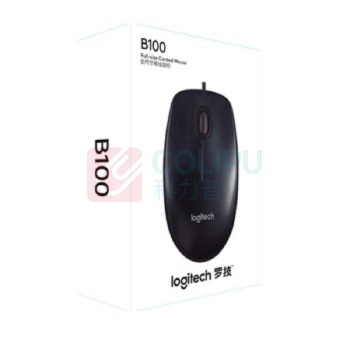 罗技 Logitech 有线鼠标 B100 有线+USB (黑色) 单位:个