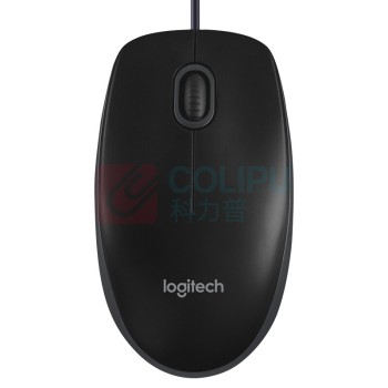罗技 Logitech 有线鼠标 B100 有线+USB (黑色) 单位:个