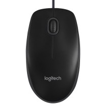罗技 Logitech 有线鼠标 B100 有线+USB (黑色) 单位:个