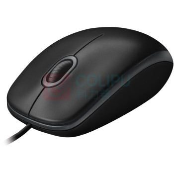 罗技 Logitech 有线鼠标 B100 有线+USB (黑色) 单位:个
