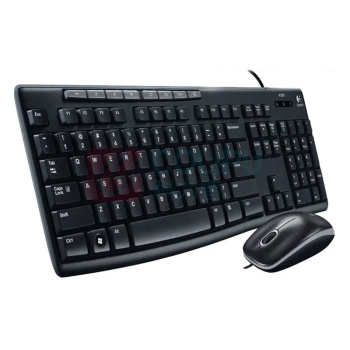罗技 Logitech 有线键盘鼠标套装 MK200 