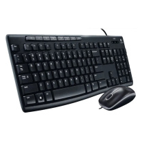 罗技 Logitech 有线键盘鼠标套装 MK200 
