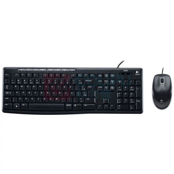 罗技 Logitech 有线键盘鼠标套装 MK200 