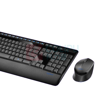 罗技 Logitech 无线办公键鼠套装 全尺寸带手托 MK346P USB接口 (黑色) (MK345同款)
