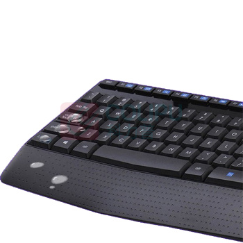 罗技 Logitech 无线办公键鼠套装 全尺寸带手托 MK346P USB接口 (黑色) (MK345同款)