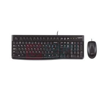 罗技 Logitech 鼠标键盘 MK120  有线键鼠套装 办公键鼠套装 电脑键盘 USB即插即用 全尺寸(黑色)