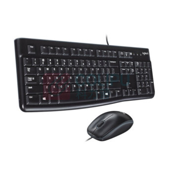 罗技 Logitech 鼠标键盘 MK120  有线键鼠套装 办公键鼠套装 电脑键盘 USB即插即用 全尺寸(黑色)