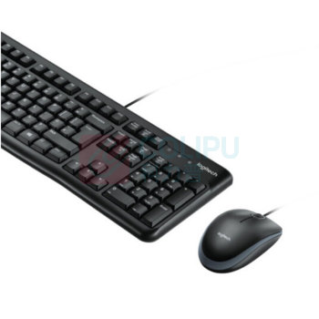 罗技 Logitech 鼠标键盘 MK120  有线键鼠套装 办公键鼠套装 电脑键盘 USB即插即用 全尺寸(黑色)