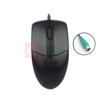 双飞燕 办公台式机电脑PS/2圆口接孔有线鼠标 OP-520NP (黑色) 产品更新 新旧两款随机发货