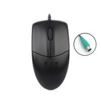双飞燕 办公台式机电脑PS/2圆口接孔有线鼠标 OP-520NP (黑色) 产品更新 新旧两款随机发货