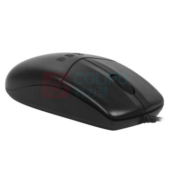 双飞燕 办公台式机电脑PS/2圆口接孔有线鼠标 OP-520NP (黑色) 产品更新 新旧两款随机发货
