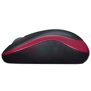 罗技 Logitech 无线鼠标 M185 带2.4G接收器-USB (黑色红边)
