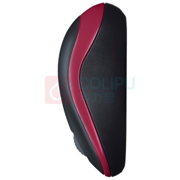 罗技 Logitech 无线鼠标 M185 带2.4G接收器-USB (黑色红边)