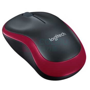 罗技 Logitech 无线鼠标 M185 带2.4G接收器-USB (黑色红边)