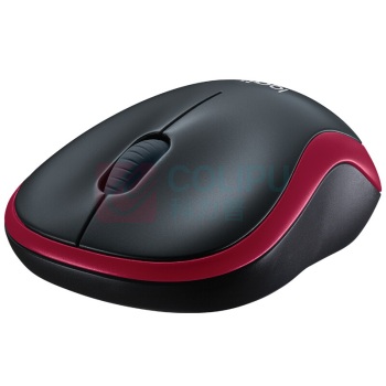 罗技 Logitech 无线鼠标 M185 带2.4G接收器-USB (黑色红边)