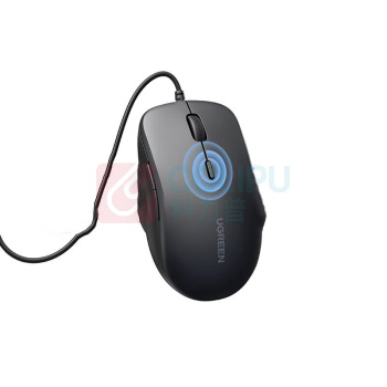 绿联 UGREEN 人体工学USB有线鼠标(DPI可调)USB线连接 MU002 